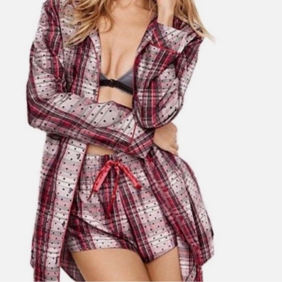Victoria’s Secret Tartan Plaid Sleep Shirt - Picture 3 of 8
